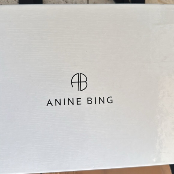 Anine Bing - Ria Slides in Black Monogram Print Size 38 New - Picture 6 of 7